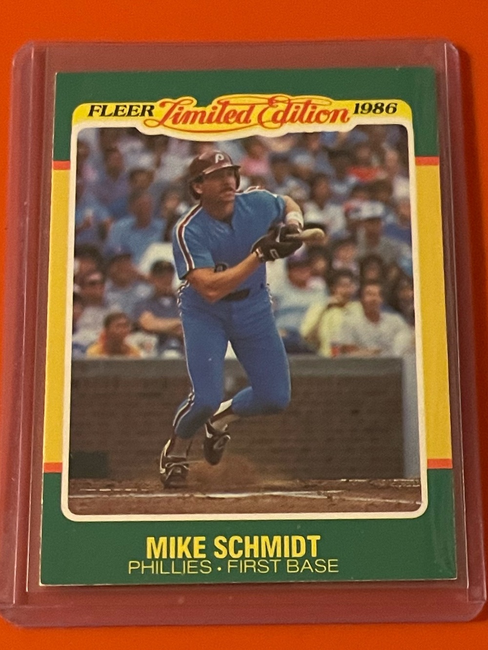Mike Schmidt #41 of 44 1986 Fleer Limited Edition Baseball Trading Card